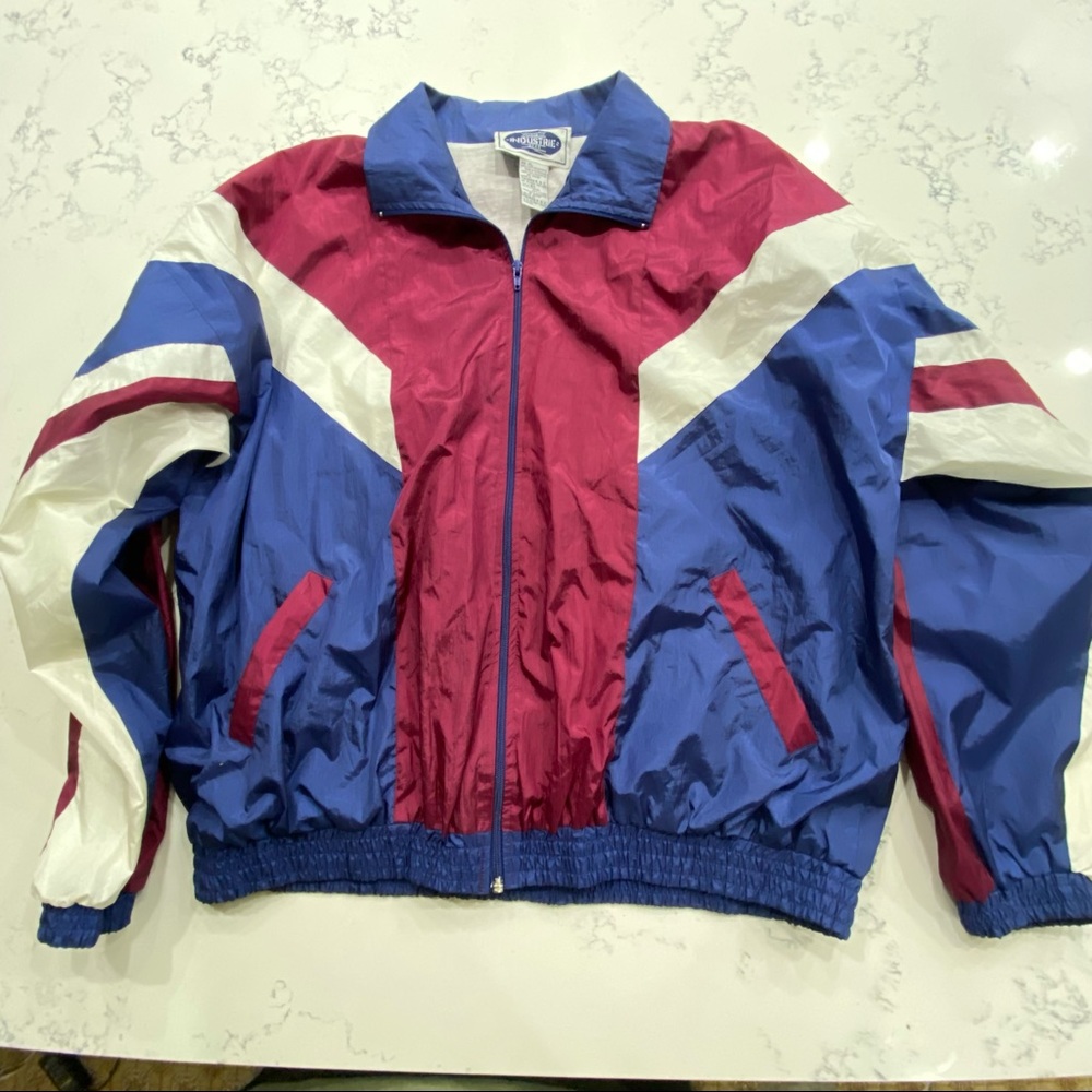 Authentic Industries Vintage Blue Creamy White Maroon Track Suit SIZE XL